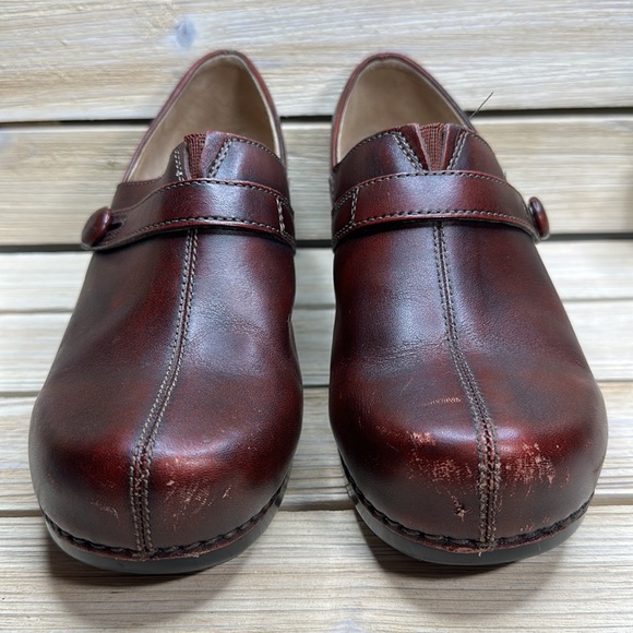 Dansko Burgundy Solstice Cordovan Clogs Size 41 - Picture 2 of 11